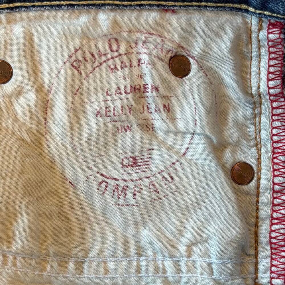 Ralph Lauren Blue Boot Cut Jeans talk inseam 34  Y2K - Picture 6 of 8